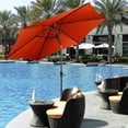 thumbnail image 3 of Gymax Parasol de Marché de Table de Patio de 9 Pieds pour Jardin Extérieur avec Base de Parasol Robuste Orange, 3 of 9