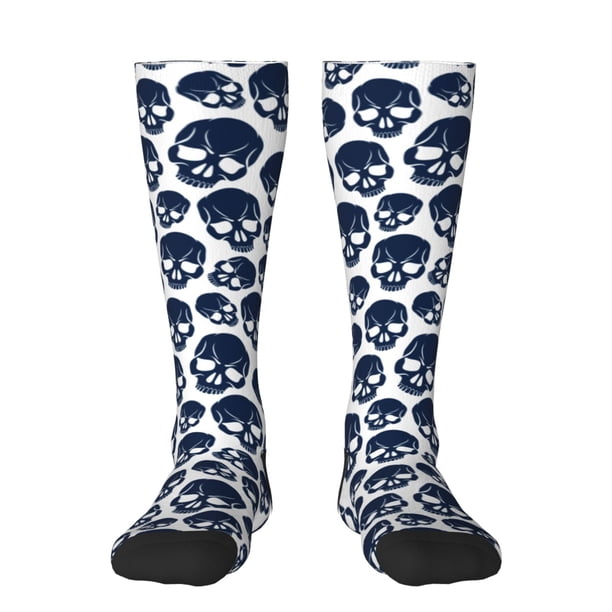 Balery black Skull white Calcetines novedosos Calcetines deportivos Calcetines hasta la rodilla Calcetines de algodón Calcetines originales y geniales