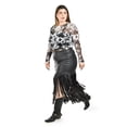 thumbnail image 2 of Falda de vinipiel con flecos Roman Fashion /Tallas Extras, 7063 (Negro) negro 40, 2 of 6