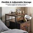 thumbnail image 7 of Alvantor Bedside Table Charging Station Nightstand with Fabric Drawers, End Side Table for Bedroom Living Room, 7 of 7