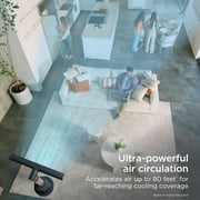 Shark TurboBlade XL Bladeless Tower Fan, 10 Speeds, 80-Ft Range, 180° Oscillation, Quiet, TF200 Charcoal