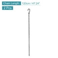 thumbnail image 2 of Uxcell 120cm Extension Link Adjustable Double S Shaped Hooks Hanging Chains Black 2 Pack, 2 of 6