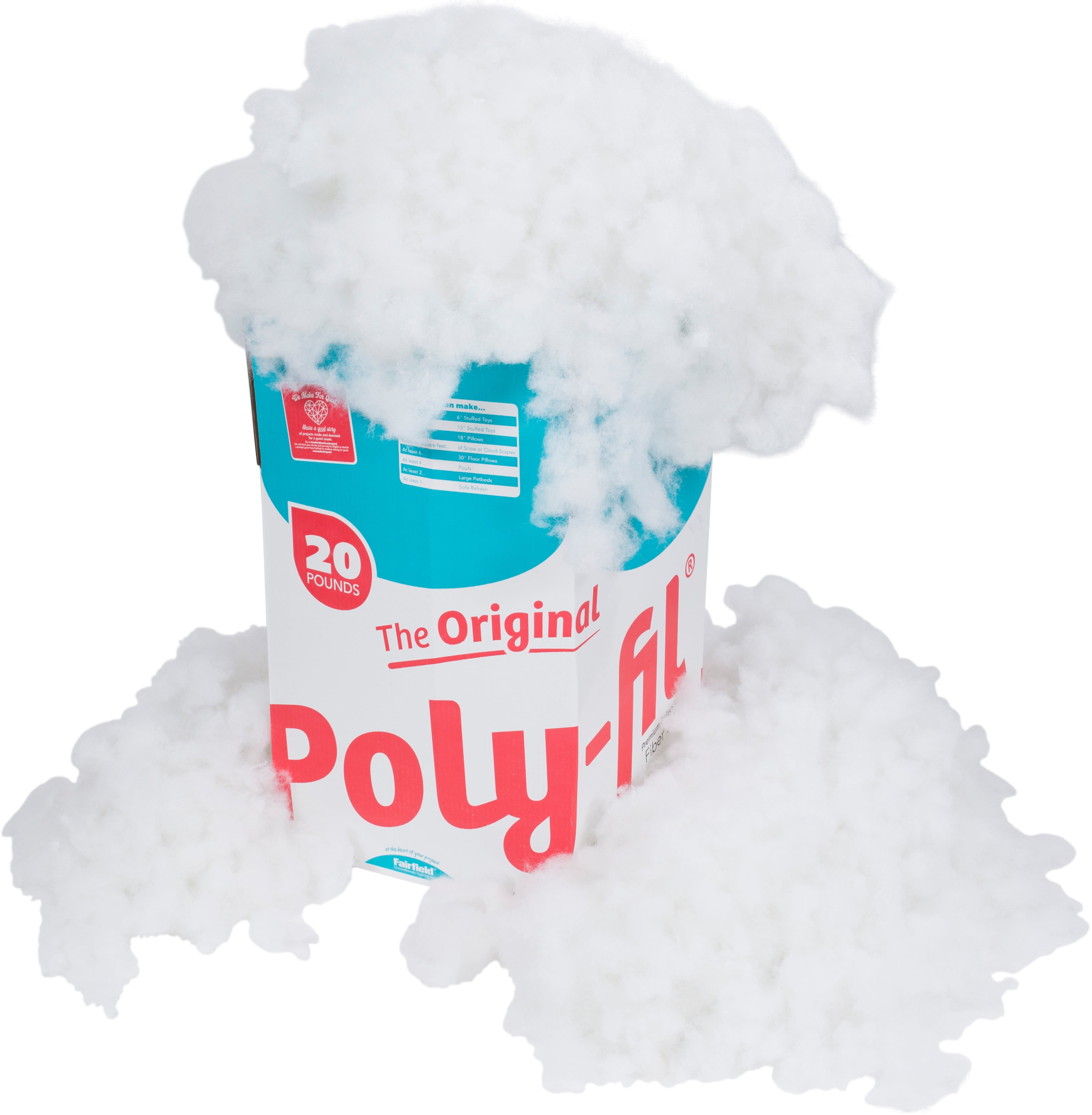 Poly-Fil® 100% Polyester Fiber Fill - 20 Pound Box - Fairfield World Shop