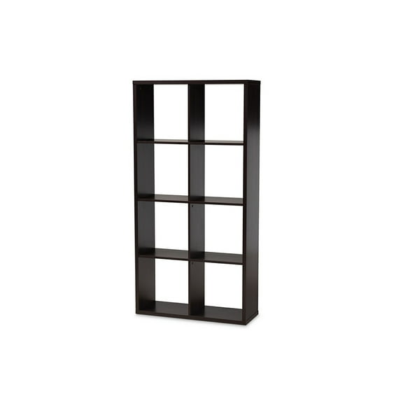 Baxton Studio Janne Modern and Contemporary Dark Brown Finished 8-Cube Multipurpose Storage Shelf