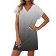 thumbnail image 1 of Camisas de Noche de Verano para las Mujeres Mujeres Impresas Manga Corta Cuello en V Suelto Cómodo Camisa de Noche Corta con Poliéster Suave, Ropa de Dormir Transpirable para Diario, 1 of 5