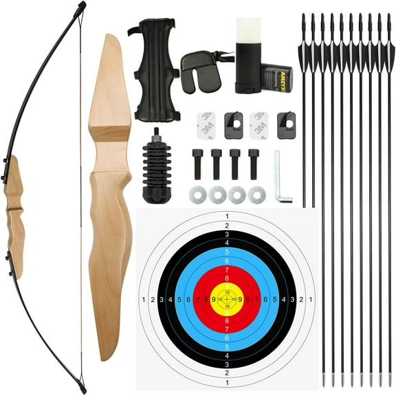 AMEYXGS Archery Recurve Bow and Arrows Kits-40lb，with 10 Arrows