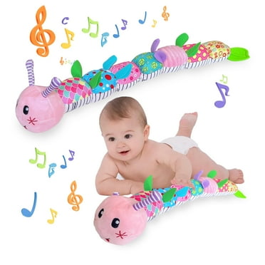sixwipe Baby Musical Caterpillar Toys, Infant Stuffed Animal Toys with Crinkle, Rattle and Textures, Soft Sensory Toys for Tummy Time Newborn Boys Girls 0 3 6 12 Months