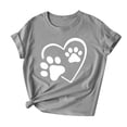 thumbnail image 4 of Posijego T-Shirts Graphiques Cœur pour Femmes Saint-Valentin Manches Courtes T-Shirts d'Été Mignons Col Rond Décontractés, 4 of 4