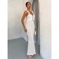 thumbnail image 5 of White Crochet Lace Maxi Dress With Ruffle Off-Shoulder & Keyhole Detail, 5 of 5