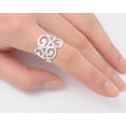 thumbnail image 4 of Wide Large Spiral Retro Filigree Ring .925 Sterling Silver Band Jewelry Female Male Unisex Size 7, 4 of 4