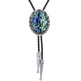 thumbnail image 4 of Vintage Bolo Tie , Camisa Cadena Bisutería Único Oval Colgante para Boda Unisex Cumpleaños de Moda Nupcial , Plata Sunnimix Corbata de vaquero, 4 of 8