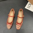 thumbnail image 1 of Mocasines elegantes, zapatos de primavera para mujer, zapatos de suela blanda con hebilla para mujer, zapatos planos a la moda con punta redonda y pequeña fragancia para abuelita, zapatos 35 Gao Jinjia LED, 1 of 2