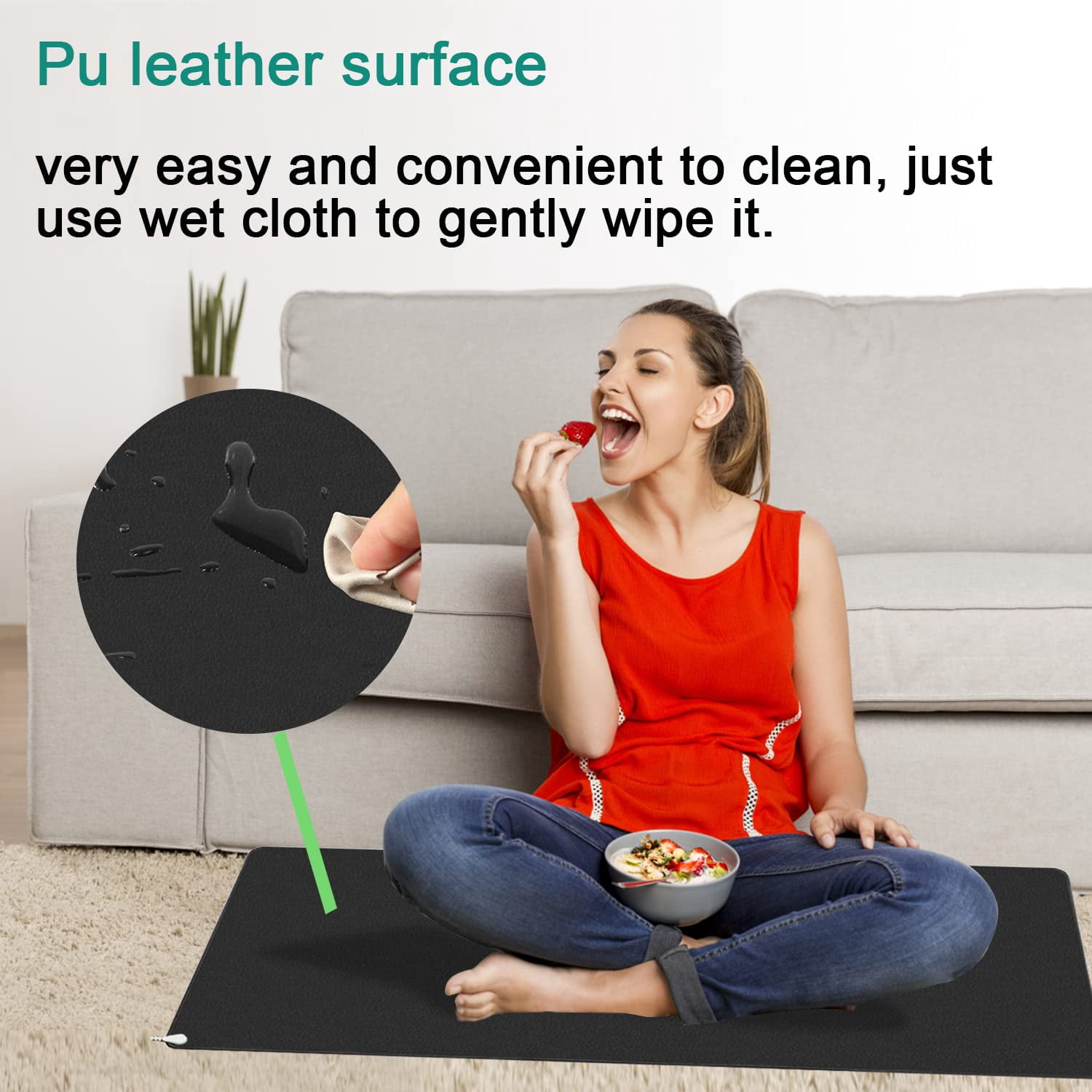 3mm thick Grounding Mat 22.68x35.43 Earthing Pad for Improve Sleep, Pain Relief, Reduce Anxiety, Grounding Mats for Working Yoga