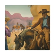 Cowboys at Rodeo Show - Canvas