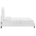 thumbnail image 6 of Modway Alexandria Tufted Performance Velvet King Platform Bed in White, 6 of 10