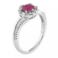 thumbnail image 2 of 10k White Gold Ruby & 1/5 Carat T.W. Diamond Ring, 2 of 3