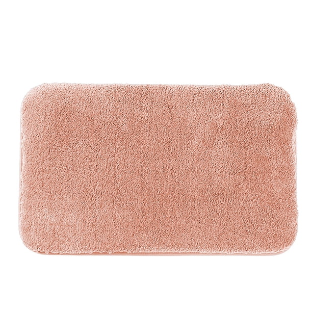 Advancent Alfombrilla de baño antideslizante, gruesa, de felpa, para suelo, baño, inodoro, puerta, alfombra, agua Decoración del hogar Rosado rojo 50x80cm