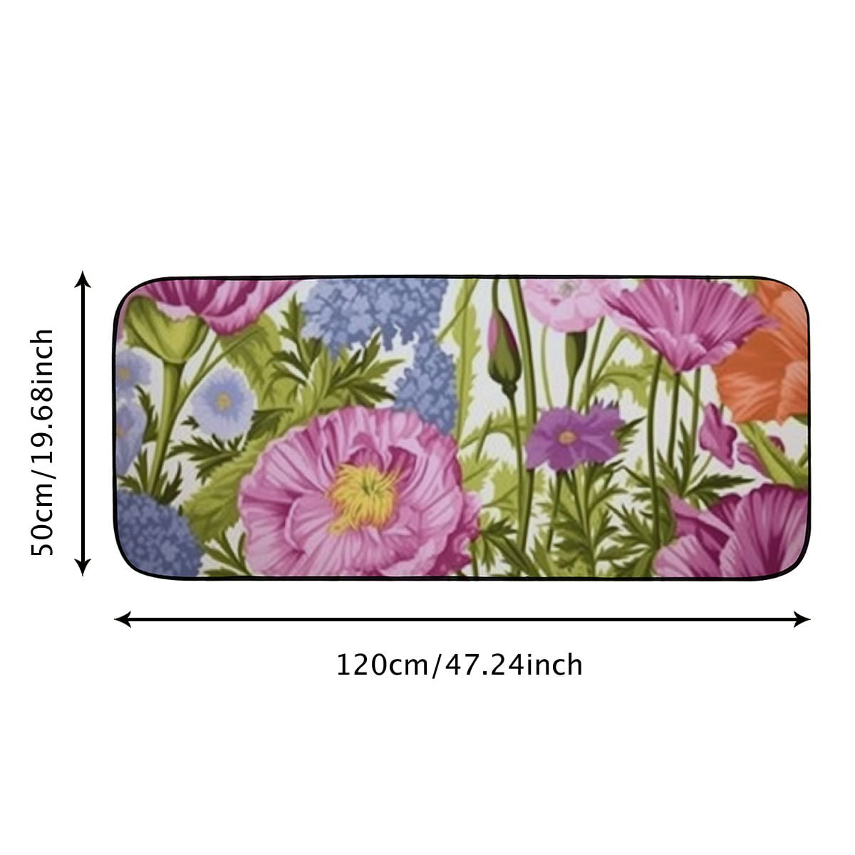 PHYHOO Decorative Door Mat, Door Mat with Non-Slip Rubber Backing, Easy Cleaning, Traps Dirt, Rug for Entry, Patio, Garage 19.68*47.24 in