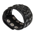 thumbnail image 1 of Brazalete de Cuero PU Sunnimix Pulseras Negro, 1 of 7