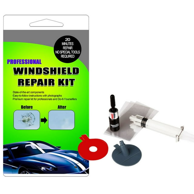 EUBUY Windshield Repair Kit Cracked Glass Repairing Set to Fix Auto Glass Windshield Crack Chip