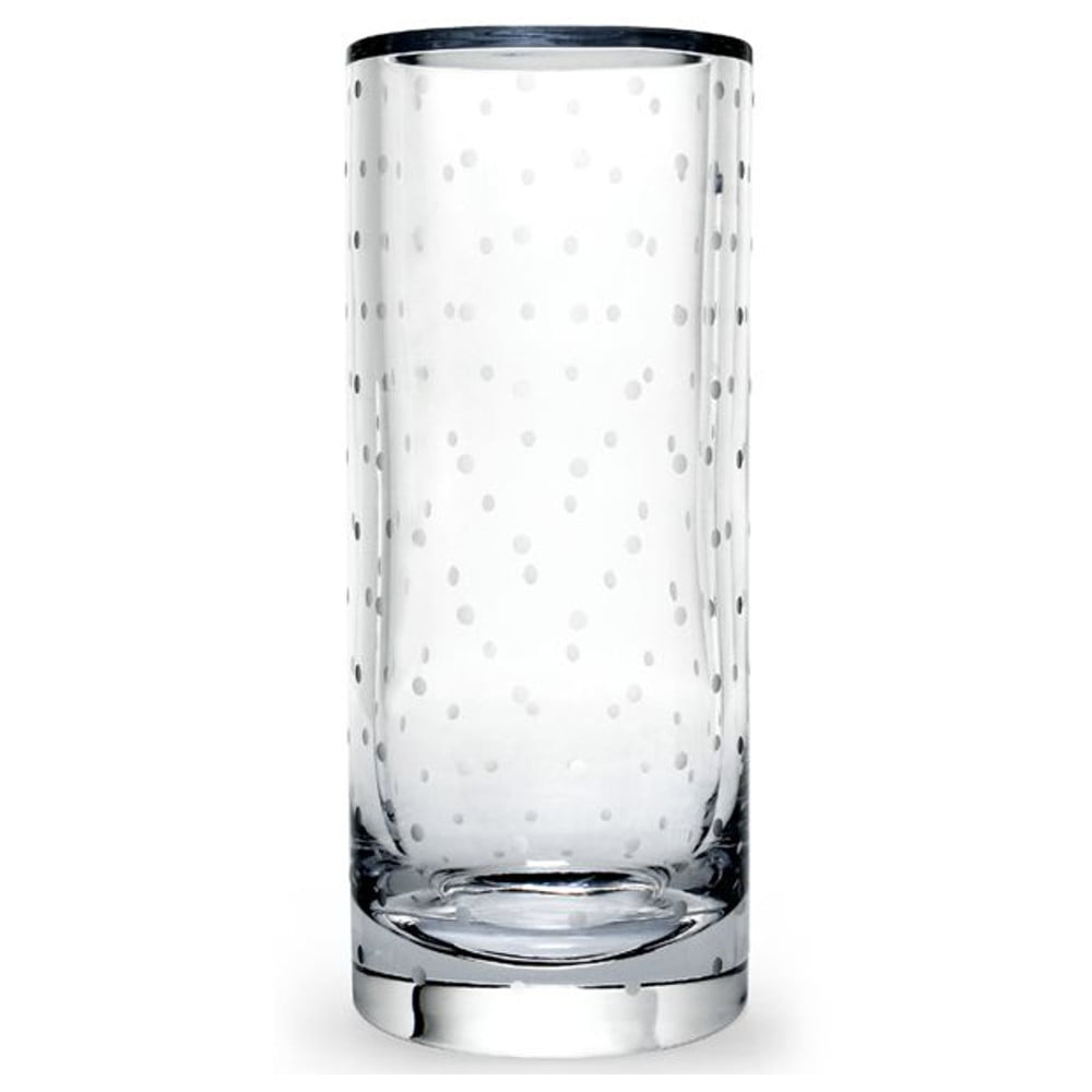 kate spade new york Larabee Dot Crystal 10 Inch Cylinder Vase 