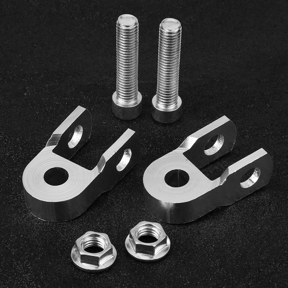 OTVIAP 2pcs Universal Motorcycle Rear Shock Absorber Riser Height Extension Silver, Jack Up