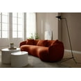 thumbnail image 6 of Modern Curved Sofa in Orange Boucle Fabric, 93.6*41.3*26.9inch for Multiple Spaces, 6 of 10