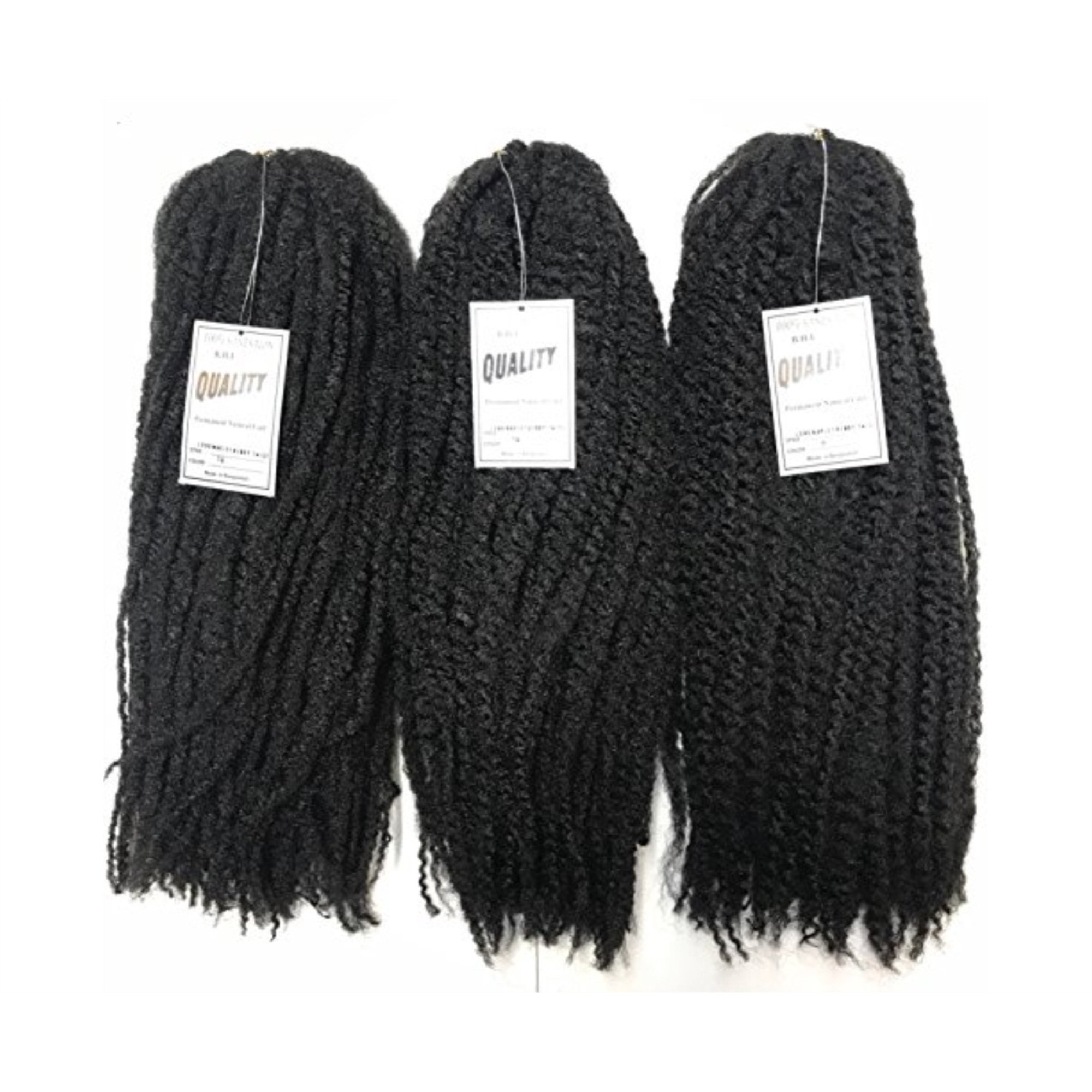 Long Marley Bulk Braiding Kinky Twist Braiding Hair 3 Packs Bundle
