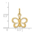 thumbnail image 3 of Auriga Fine Jewelry 14K Yellow Gold Butterfly Pendant for Women, 3 of 6