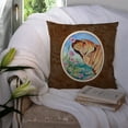 thumbnail image 3 of Carolines Treasures 7105PW1414 Shar Pei Smell the Flowers Fabric Decorative Pillow, 3 of 4