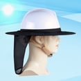 thumbnail image 3 of Sombrero para construcción, parasol transpirable de ala completa, tela de malla de visibilidad para hombre y mujer, para exteriores (negro sin sombrero), 3 of 7