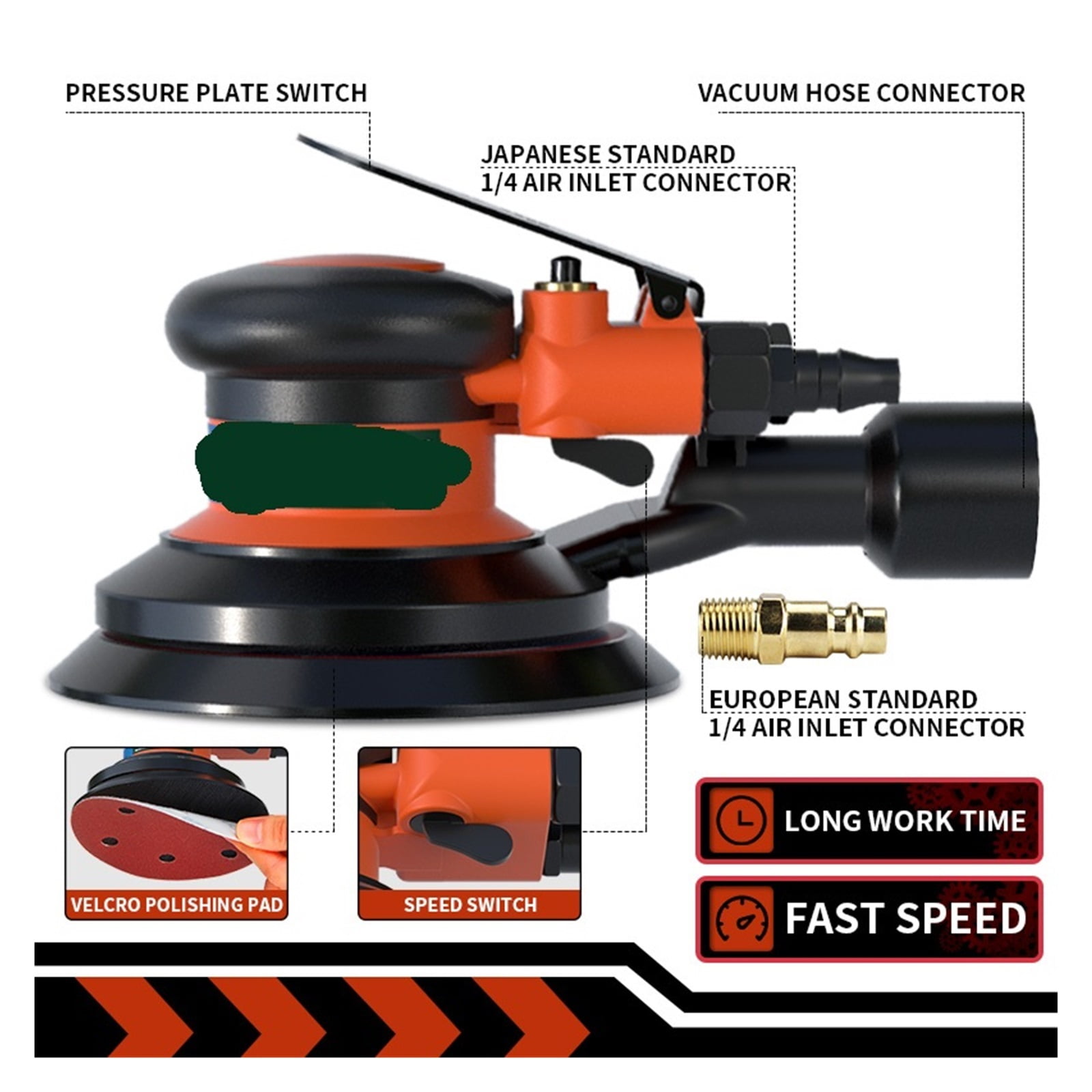 Pneumatic Orbital Sander Air Grinder,125mm/150mm Vacuum Eccentric Polishing/Grinding Machine Pneumatic Tools ,Widely Use