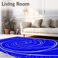 thumbnail image 2 of ODIKA 8'x10' Machine Washable Non-Slip Area Rug, Swirling Vortex Textured Shag Contemporary Abstract Design High Traffic Rug with Pad, Blue, 601194, 2 of 8