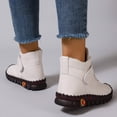 thumbnail image 3 of Womens Slip On Ankle Boots Winter Warm Fleece Lined Outdoor Work Booties Comfortable Non Slip Walking Shoes, 3 of 8
