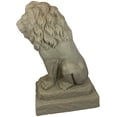 thumbnail image 5 of Guardian Lion Statue 28” Height Lightweight Plastic Resin Natural Sandstone Appearance, 5 of 11
