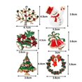 thumbnail image 6 of Tnobhg Christmas Brooch Rhinestone Festive Christmas Tree Bell Wreath Snowman Shape Clothes Jewelry New Year Gift Sweater Coat Hat Decoration Clothes Pin, 6 of 8