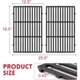 thumbnail image 3 of MMZP 19.5" Grill Grates for Weber Genesis 300 Series, 7524/7528 Grill Parts Replacement for Weber E-310, E-320, E-330, S-310, S-320, S330, EP-310, EP-320, EP-330, 2 PCS Cast Iron Cooking Grid, 3 of 7