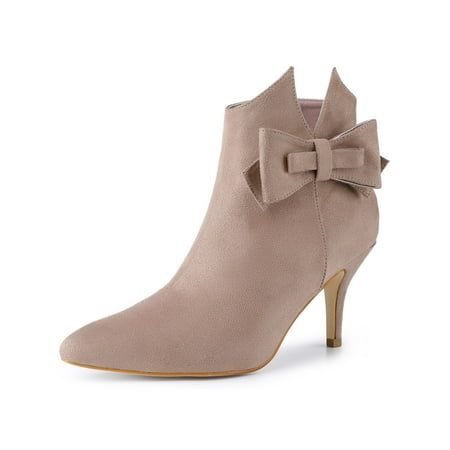 

Allegra K Women s Flower Point Toe Size Zipper Stiletto Heel Ankle Boots