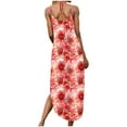 thumbnail image 5 of Women Dresses Party Elegant Summer Dress Solid Sleeveless V Neck Casual Long Dress Wedding Guest Cocktail Clubbing Dresses Evening Gowns, 5 of 9