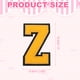 thumbnail image 2 of Parches de letras de chenille de 4", parches de iniciales de chenille amarillos A-Z (letra Z), 2 of 6