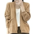thumbnail image 2 of Womens Cardigans Short Knit Autumn Winter New Arrival Fashion Casual Open Front Shrug Coat, 2 of 4