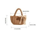 thumbnail image 5 of Handwoven Handbag Clutch Purse Straw Toted Bag Summer Beach Bags for Holiday, 5 of 20