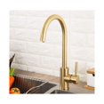 thumbnail image 4 of Brushed Gold Stainless Steel Kitchen Faucet Front Sink Countertop Sink Kitchen Mixer Tap Hot and Cold Water Faucet, 4 of 5
