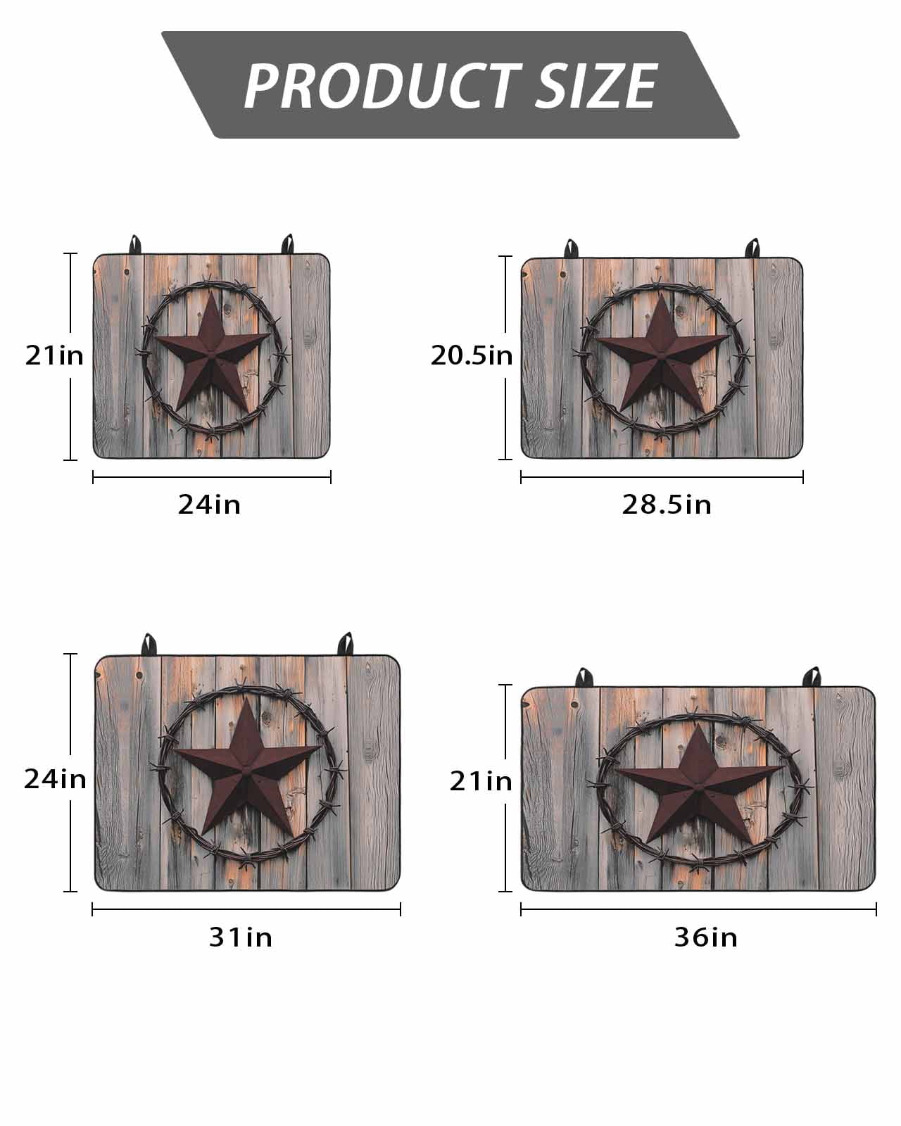 Stove Top Covers for Electric Stove, Texas Star Brown Glass Stovetop Cover Protector, Farmhouse Country Western Brown Wooden Induction Cooktop Protector Oven Mat for Kitchen Countertop 24"x21"