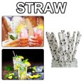 thumbnail image 2 of RyanK Drinking Straw Clearance 50pcs Soccer Balls Biodeg-radable Paper Straws 7.9in, 2 of 9