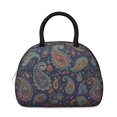 thumbnail image 2 of Paisley and Floral Black Pattern Insulated Lunch Bag,Leakproof Large Capacity Lunch Box for Work,Picnic or Travel,11.4 X 6.7 X 8.3 Inches, 2 of 6