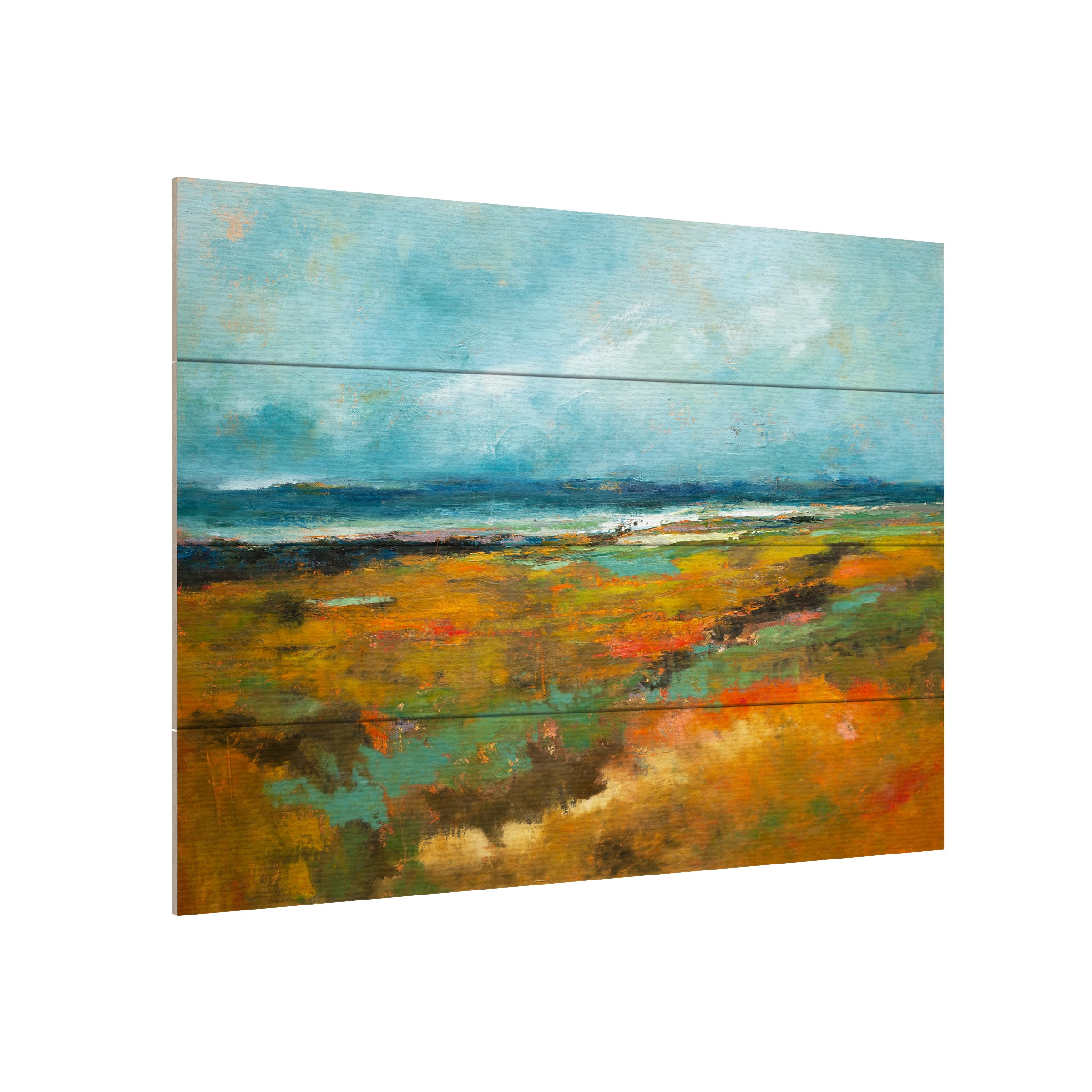 Patrick Dennis 'Benchmarks' Wood Slat Art 12x16
