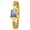 Blue, variant on Gold Watches for Women, Small Dressy Ladies Watches with Stainless Steel Detachable Bracelet, Rectangular Case, Beveled Glass, Quartz Movement, Minimalist Women Wristwatch, Gold
