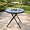 Blue, variant on Abba Patio Outdoor Folding Table, Round BistroTable w/ Tempered Glass, Black