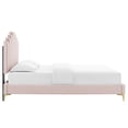 thumbnail image 4 of Modway Elise King Performance Velvet Platform Bed in Pink, 4 of 10